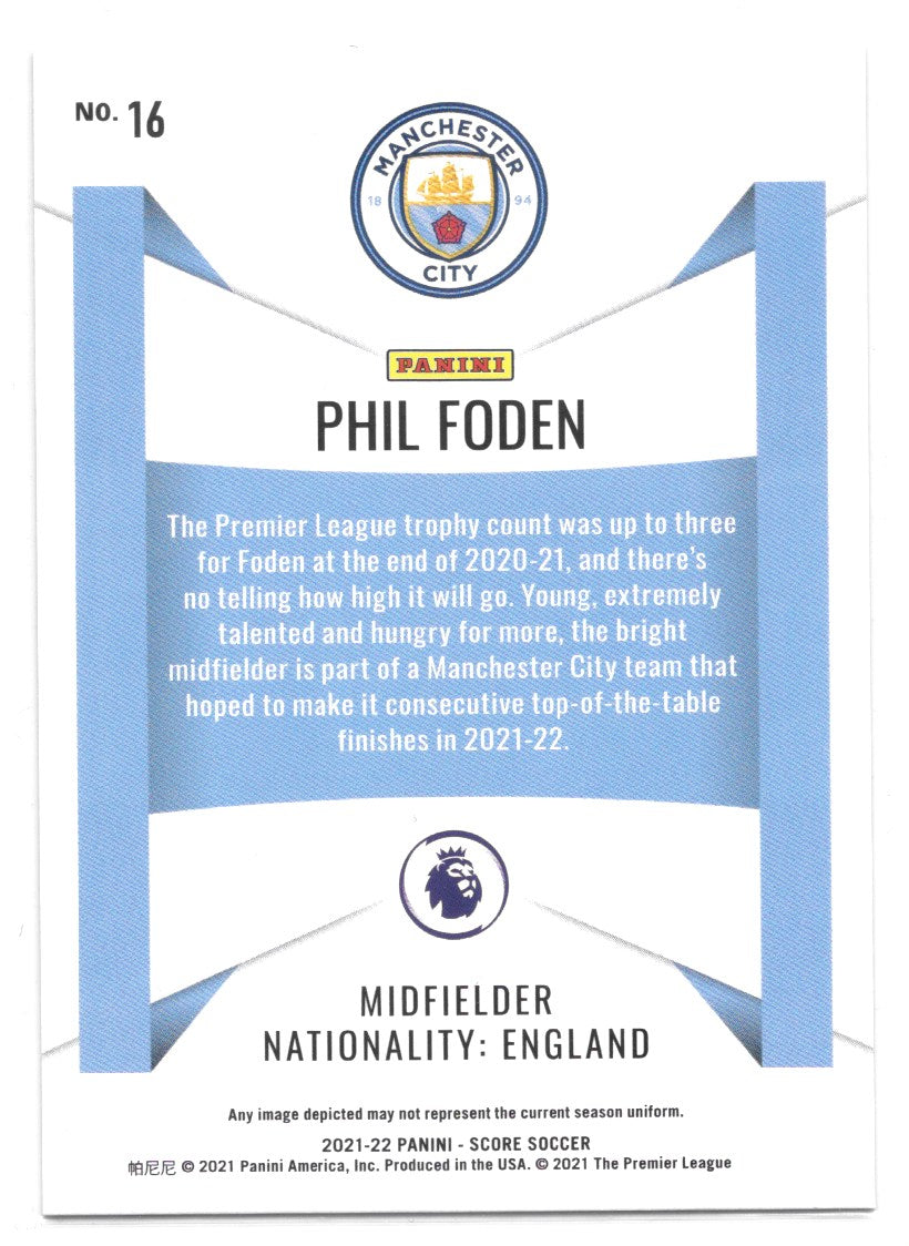 Phil Foden (Manchester City) Game Face SP Panini Score Premier League 21-22