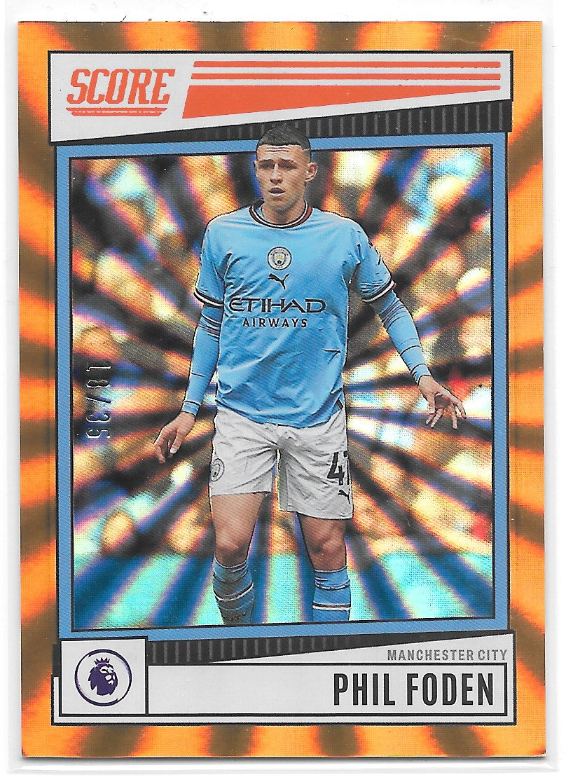 Phil Foden (Manchester City) Orange Laser /35 Panini Score Premier League 22-23