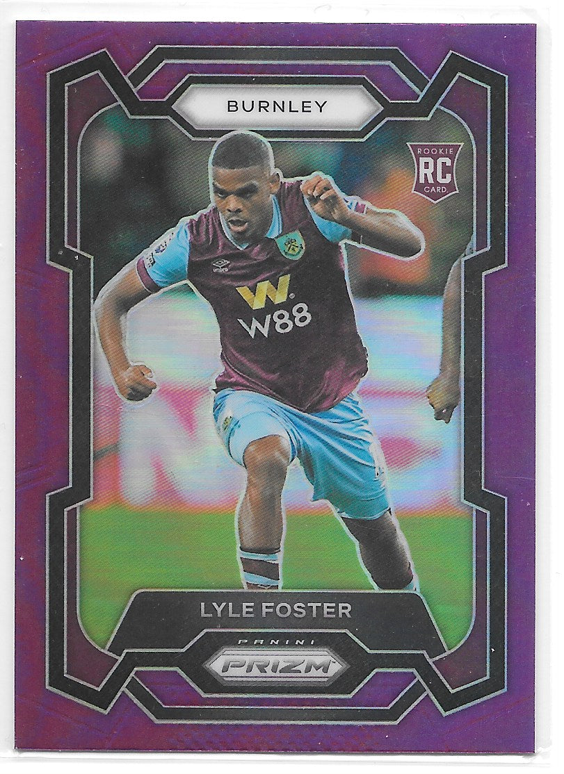 Lyle Foster (Burnley) Purple RC Panini Prizm Premier League 23-24