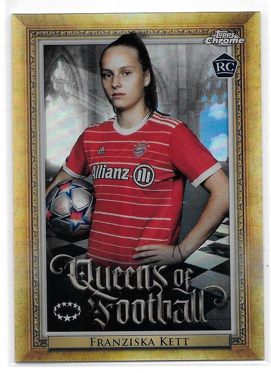 Franziska Kett (FC Bayern Munchen) Queens of Football Topps Chrome UEFA Women’s Champions League 22-23