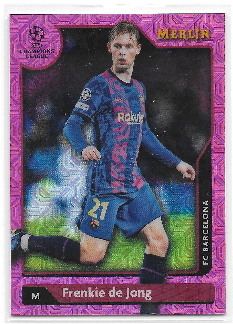 Frenkie de Jong (FC Barcelona) Pink Mojo /275 Topps Merlin Chrome 21-22