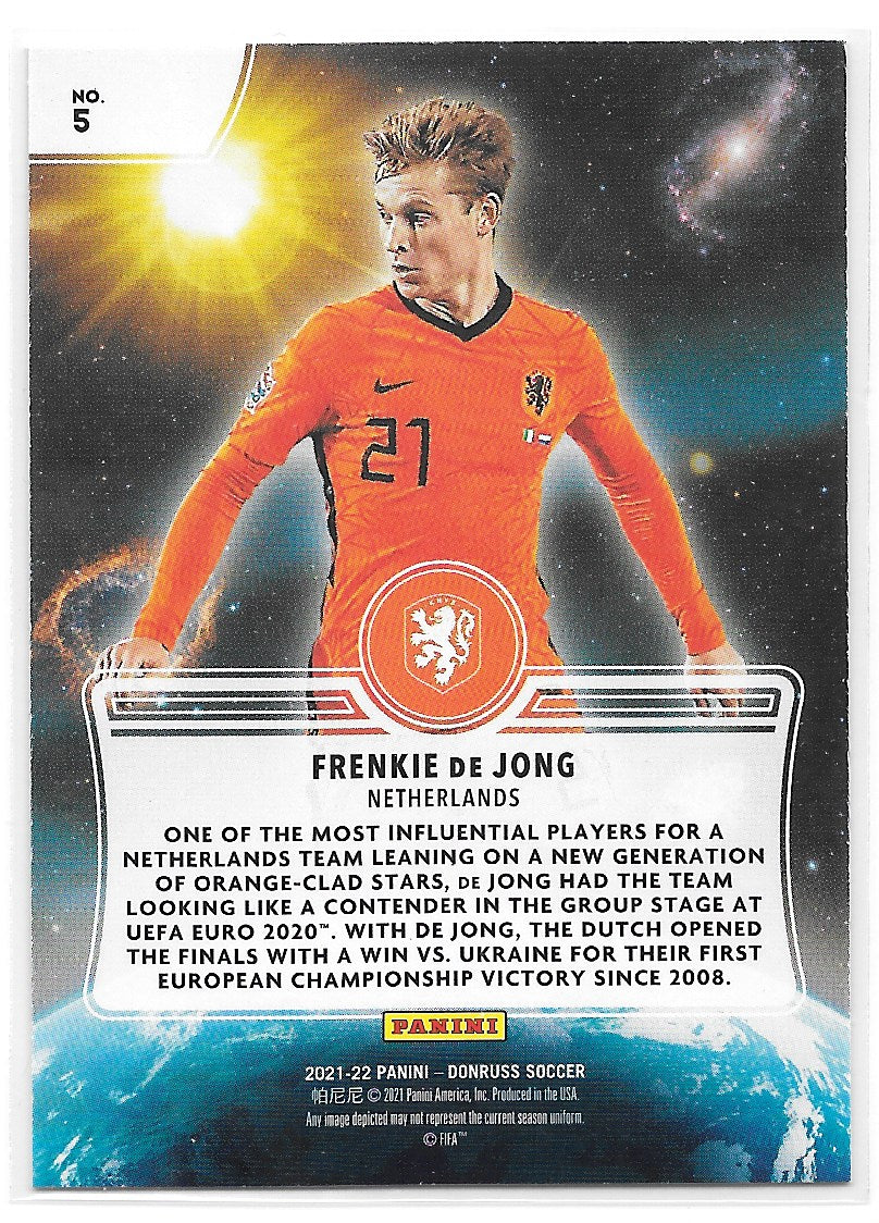 Frenkie de Jong (Netherlands) Zero Gravity Press Proof Panini Donruss Road to Qatar 21-22