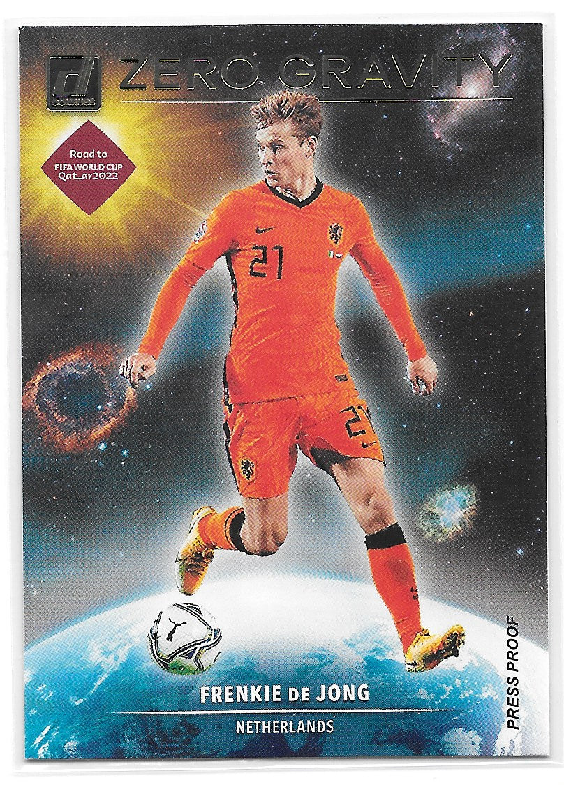 Frenkie de Jong (Netherlands) Zero Gravity Press Proof Panini Donruss Road to Qatar 21-22