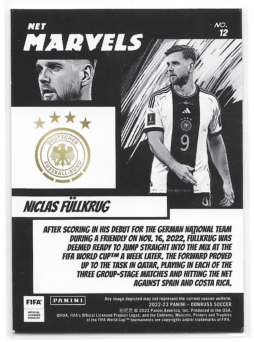 Niclas Fullkrug (Germany) Net Marvels Panini Donruss FIFA 22-23