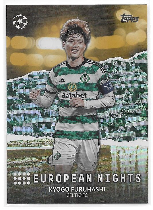 Kyogo Furuhashi (Celtic FC) European Nights Gold Foil /50 Topps UCC Flagship 23-24