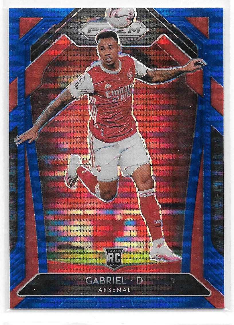 Gabriel (Arsenal FC) Blue Pulsar RC Panini Prizm Premier League 20-21