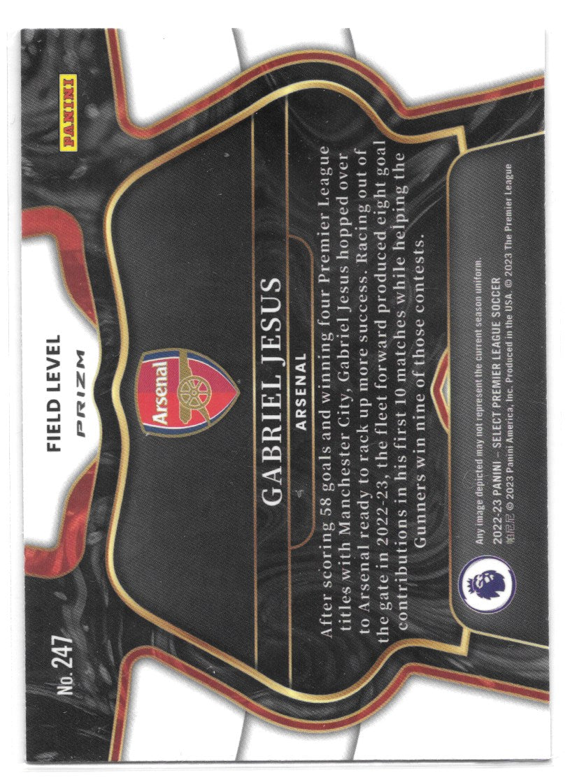 Gabriel Jesus (Arsenal FC) Field Level Pink Ice Panini Select Premier League 22-23