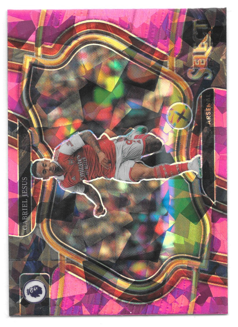 Gabriel Jesus (Arsenal FC) Field Level Pink Ice Panini Select Premier League 22-23