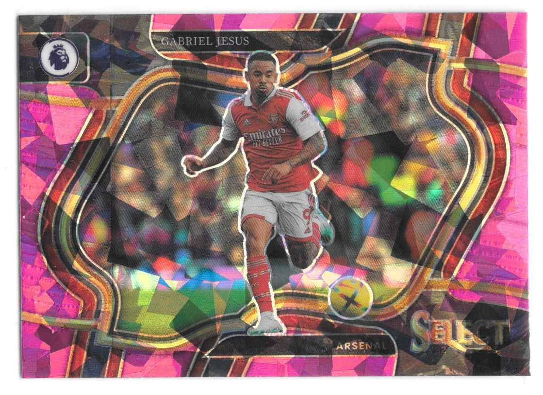 Gabriel Jesus (Arsenal FC) Field Level Pink Ice Panini Select Premier League 22-23