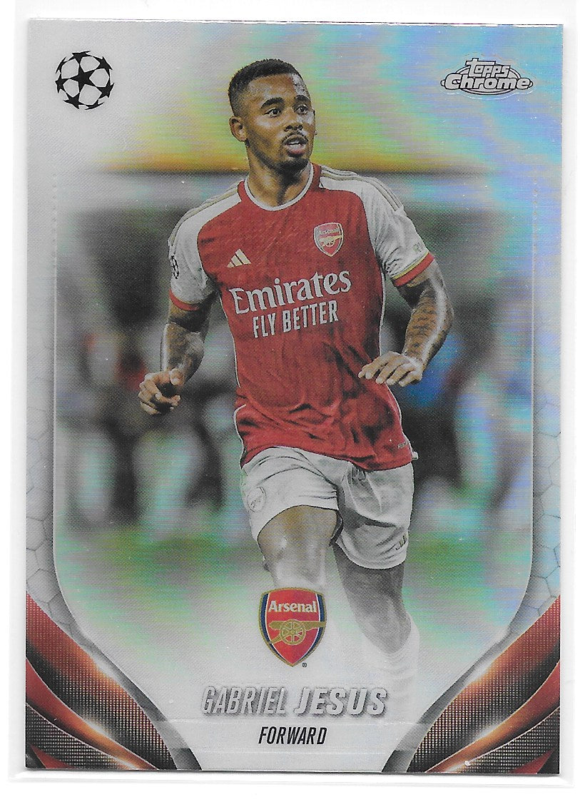 Gabriel Jesus (Arsenal) Refractor Topps Chrome UEFA Club Competitions 23-24