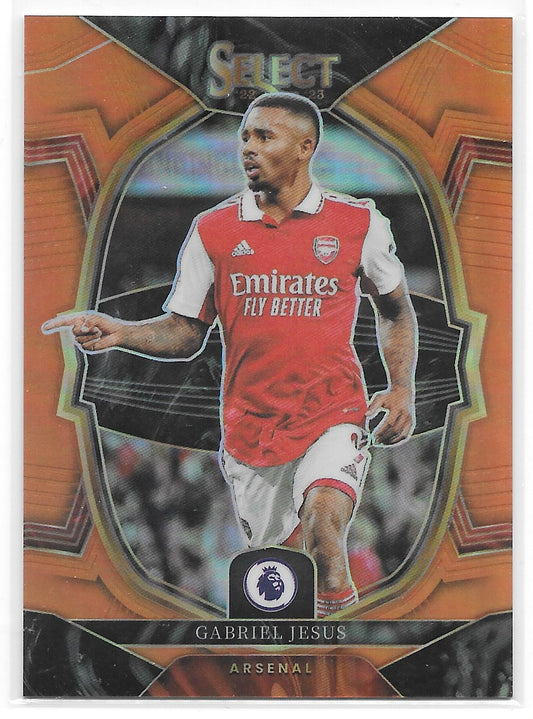 Gabriel Jesus (Arsenal FC) Terrace Orange /99 Panini Select Premier League 22-23