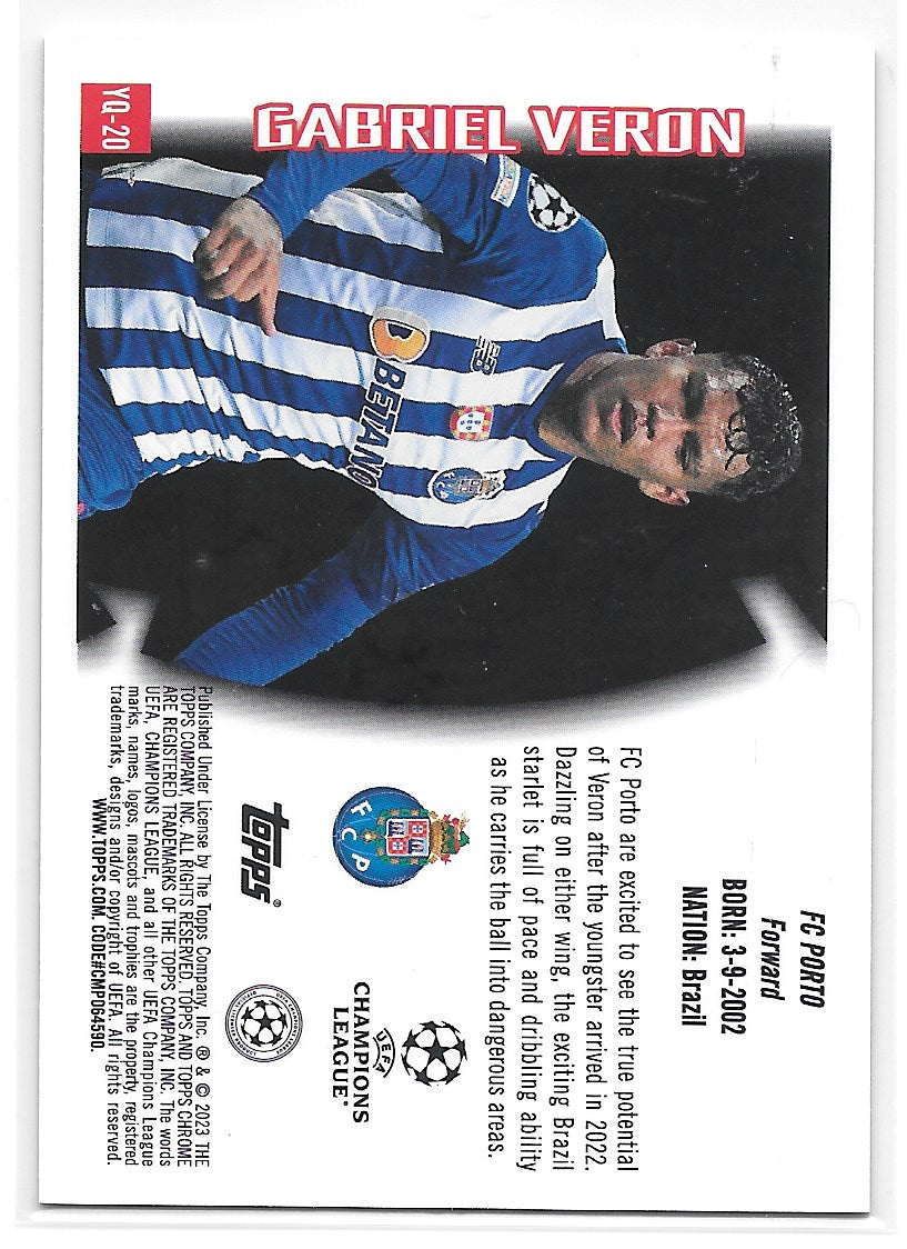 Gabriel Veron (FC Porto) Youthquake RC Topps Chrome UCC 22-23