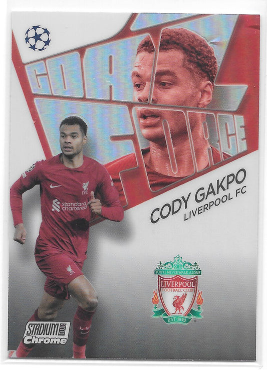 Cody Gakpo (Liverpool FC) Goal Force Topps Stadium Club Chrome 22-23