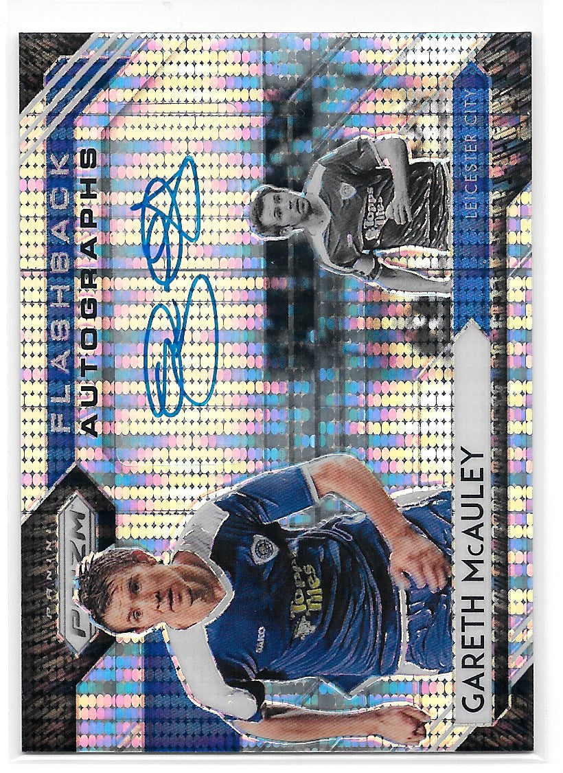 Gareth McAuley (Leicester City) Flashback Autographs Breakaway Panini Prizm Premier League 20-21