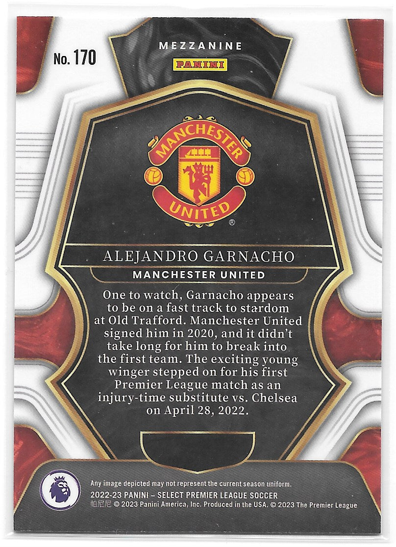 Alejandro Garnacho (Manchester United) Mezzanine Rookie Card Panini Select Premier League 22-23