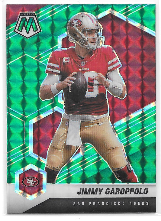 Jimmy Garoppolo (San Francisco 49ers) Mosaic Green Panini Mosaic Football 2021