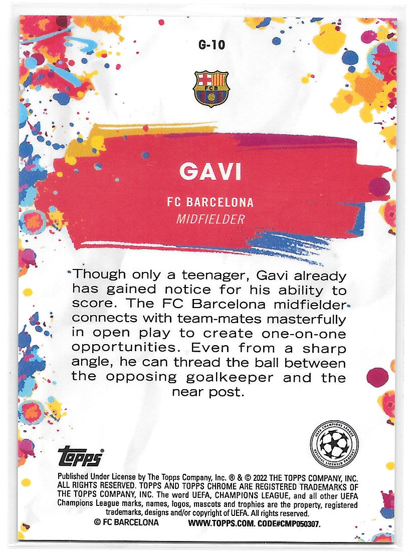 Gavi (FC Barcelona) Golazo RC Topps Chrome UEFA Champions League 21-22