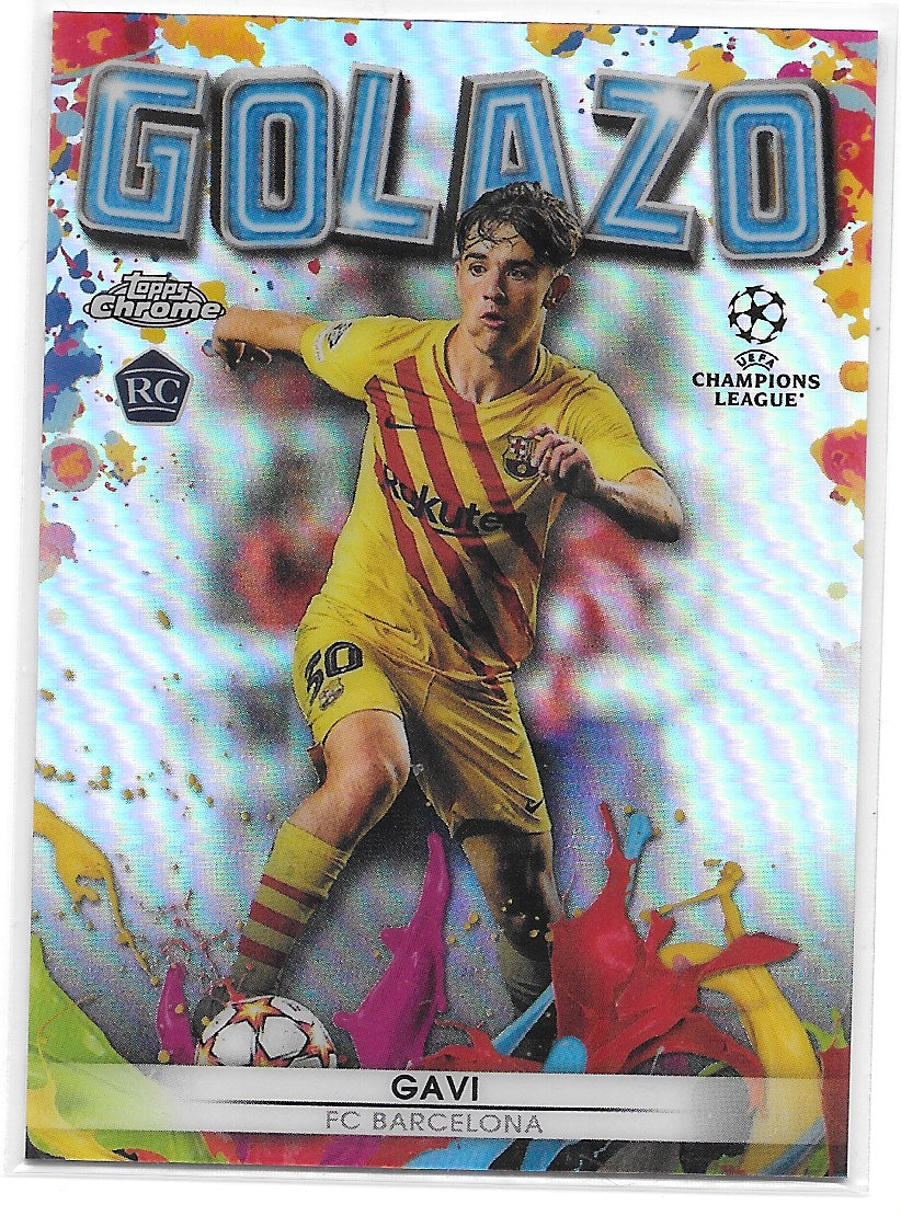 Gavi (FC Barcelona) Golazo RC Topps Chrome UEFA Champions League 21-22