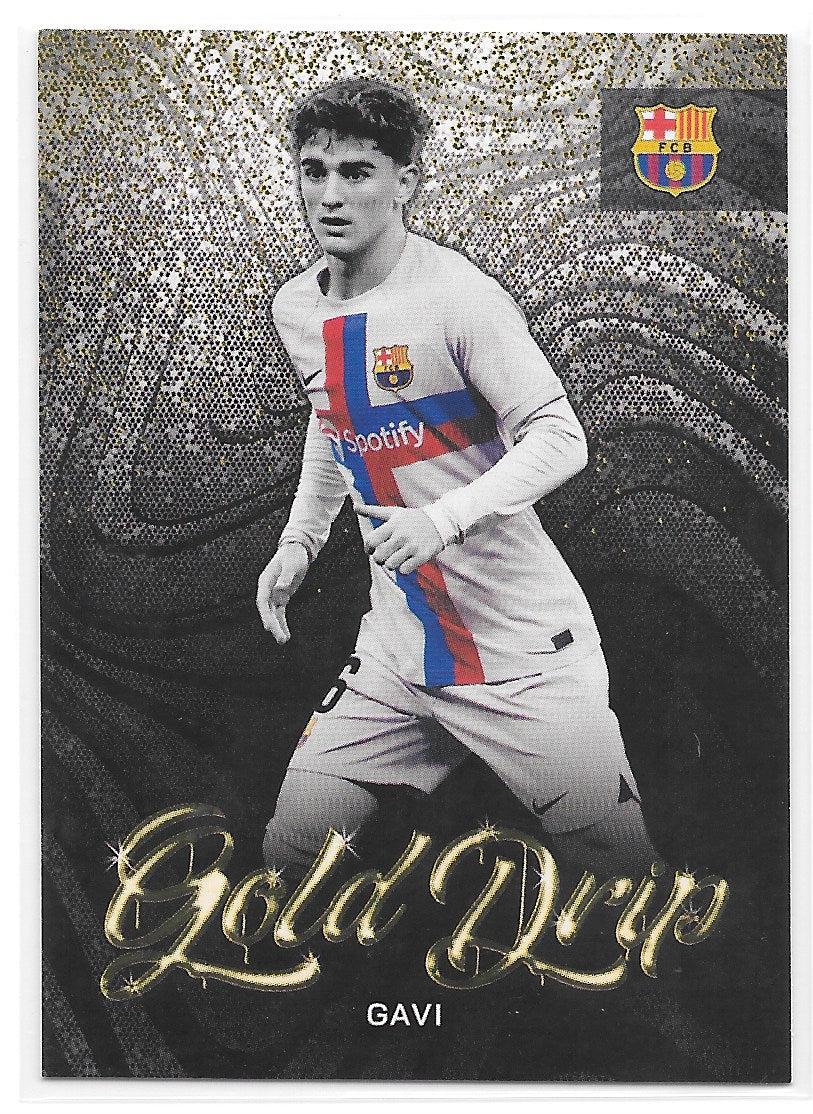 Gavi (FC Barcelona) Gold Drip Topps FC Barcelona Team Set 22-23