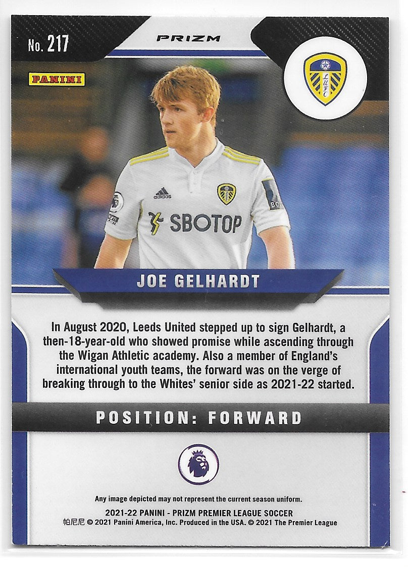 Joe Gelhardt (Leeds United) Orange Mojo RC Panini Prizm Premier League 21-22