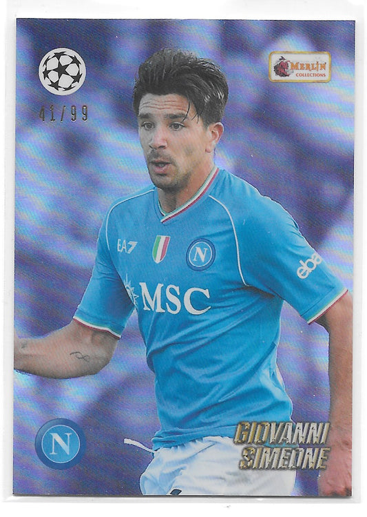 Giovanni Simeone (Napoli) Purple /99 Topps Merlin Heritage UCC 23-24