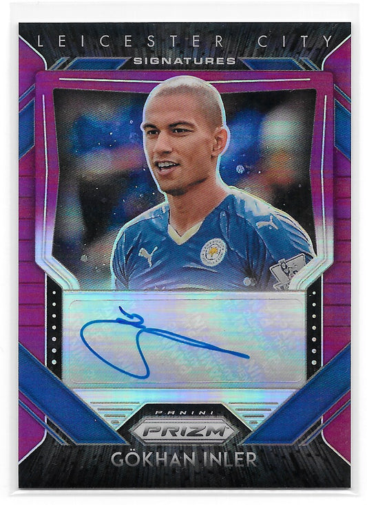 Gokhan Inler (Leicester City) Signatures Purple /99 Panini Prizm Premier League 20-21