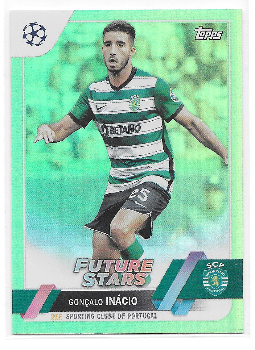 Gonçalo Inacio (Sporting Clube de Portugal) Neon Green Foil /199 Future Stars Topps UCC Flagship 22-23