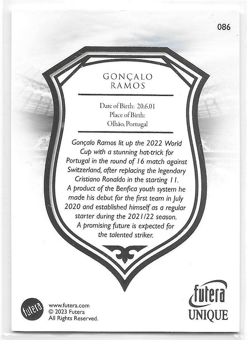 Goncalo Ramos (Portugal) Base Futera Unique World Football 2023