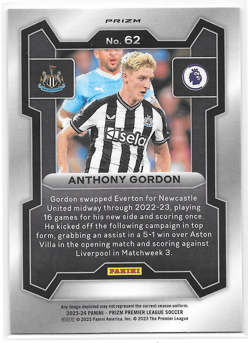 Anthony Gordon (Newcastle United) Pink Mosaic Panini Prizm Premier League 23-24