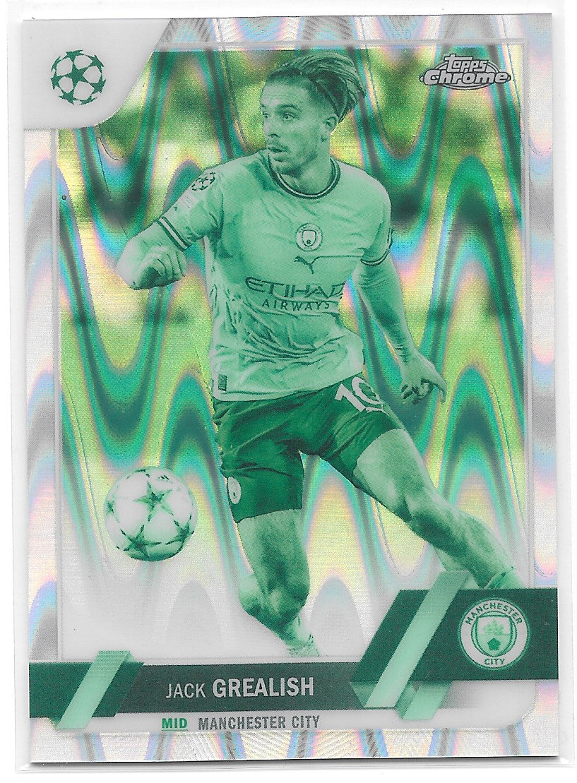 Jack Grealish (Manchester City) Night Vision Ray Wave /225 Topps Chrome UCC 22-23