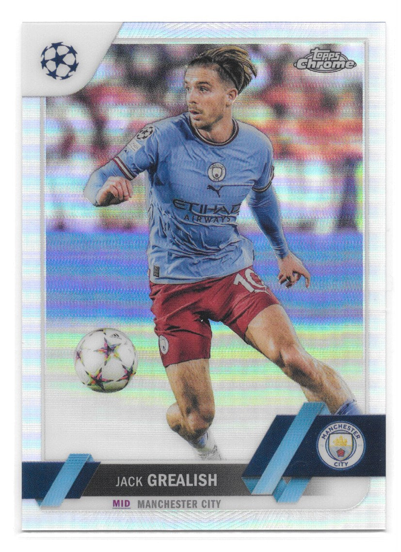 Jack Grealish (Manchester City) Refractor Topps Chrome UEFA Club Competitions 22-23