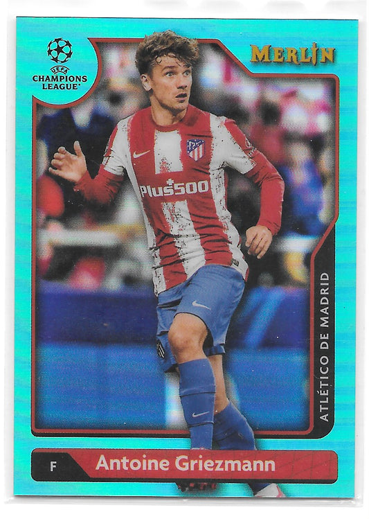 Antoine Griezmann (Atletico de Madrid) Aqua Refractor /199 Topps Merlin Chrome 21-22