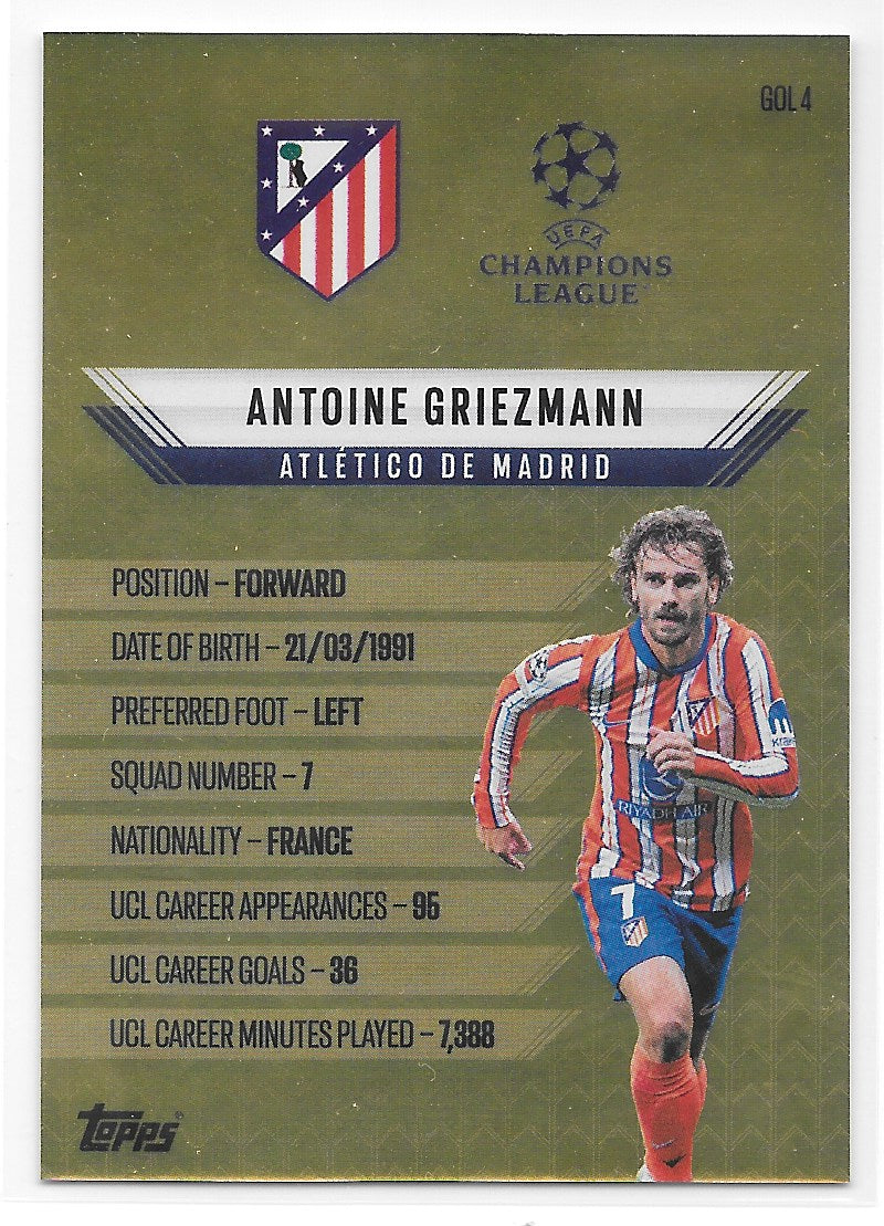 Antoine Griezmann (Atletico de Madrid) Gold Edge Edition Topps Match Attax Extra 24-25