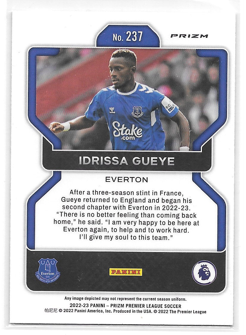 Idrissa Gueye (Everton) Blue Yellow Green Choice Panini Prizm Premier League 22-23