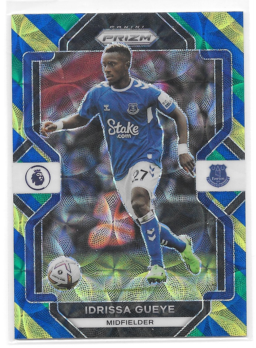 Idrissa Gueye (Everton) Blue Yellow Green Choice Panini Prizm Premier League 22-23