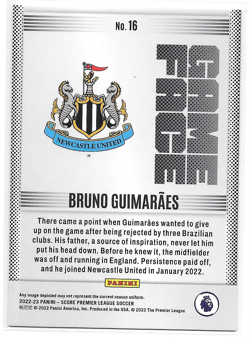 Bruno Guimaraes (Newcastle United) Game Face SP Panini Score Premier League 22-23