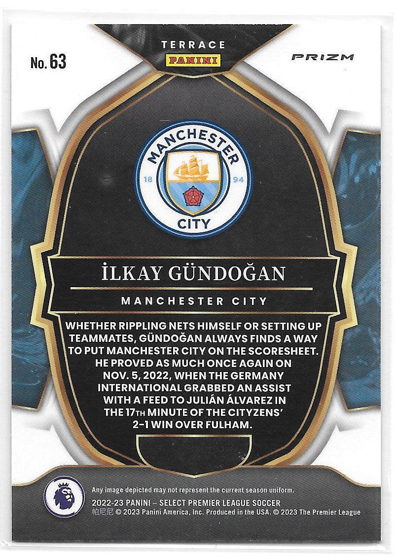 Ilkay Gundogan (Manchester City) Terrace MultiColor Panini Select Premier League 22-23