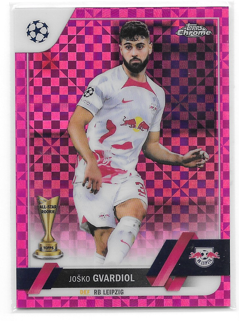 Josko Gvardiol (RB Leipzig) Pink X-Fractor /250 All-Star Rookie Topps Chrome UEFA Club Competitions 22-23