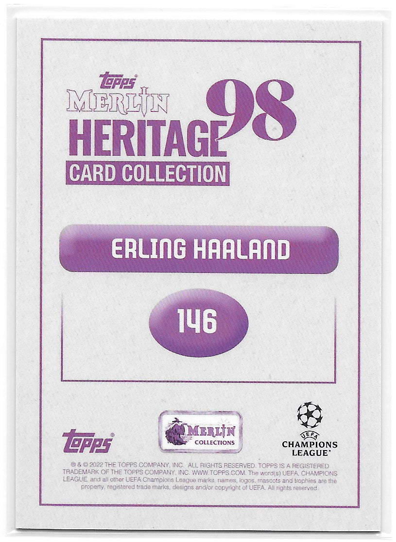 Erling Haaland (Manchester City) Action Topps Merlin Heritage 98 22-23