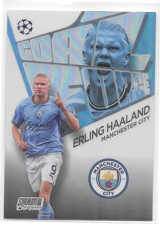 Erling Haaland (Manchester City) Goal Force Topps Stadium Club Chrome 22-23