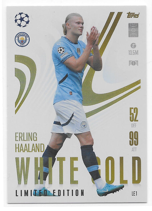 Erling Haaland (Manchester City) White Gold Limited Edition Topps Match Attax Extra 24-25