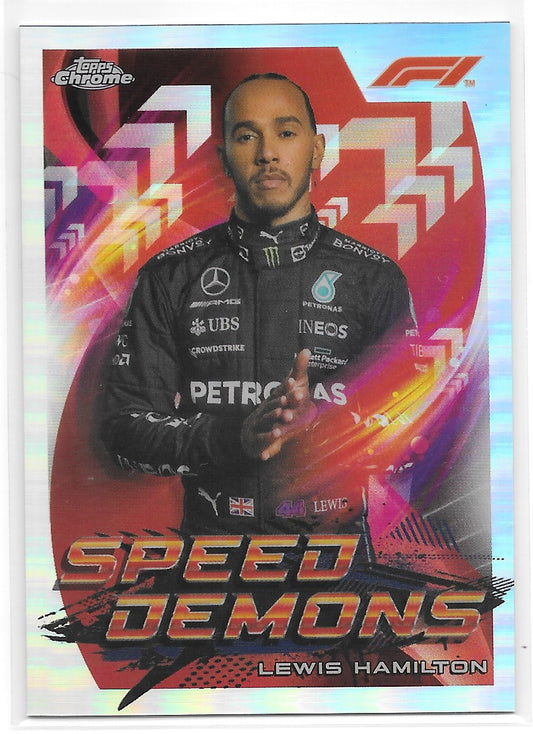 Lewis Hamilton (Mercedes-AMG Petronas) Speed Demons Refractor Topps Chrome F1 2022