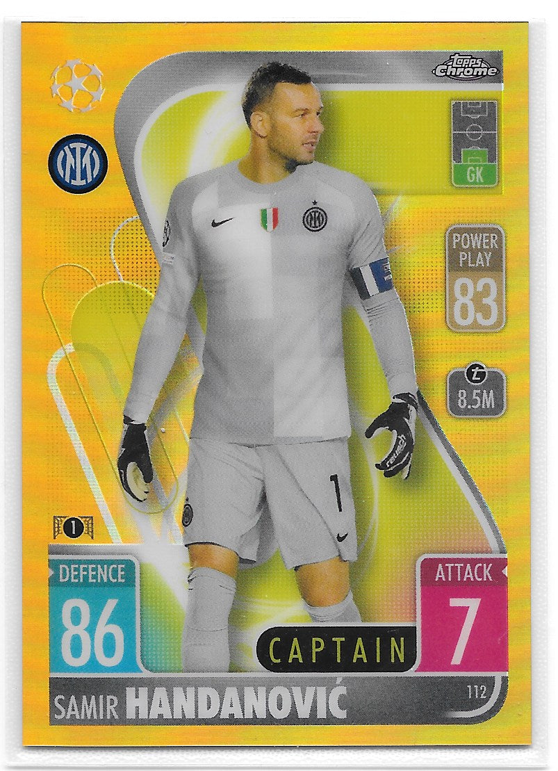 Samir Handanovic (FC Internazionale Milano) Gold Refractor /50 Topps Chrome Match Attax UEFA 21-22