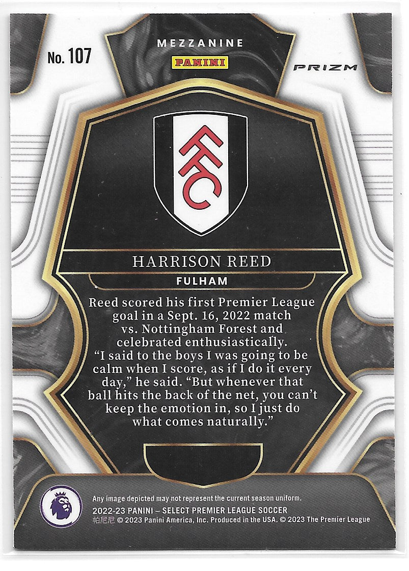 Harrison Reed (Fulham FC) Mezzanine Pink Ice Panini Select Premier League 22-23