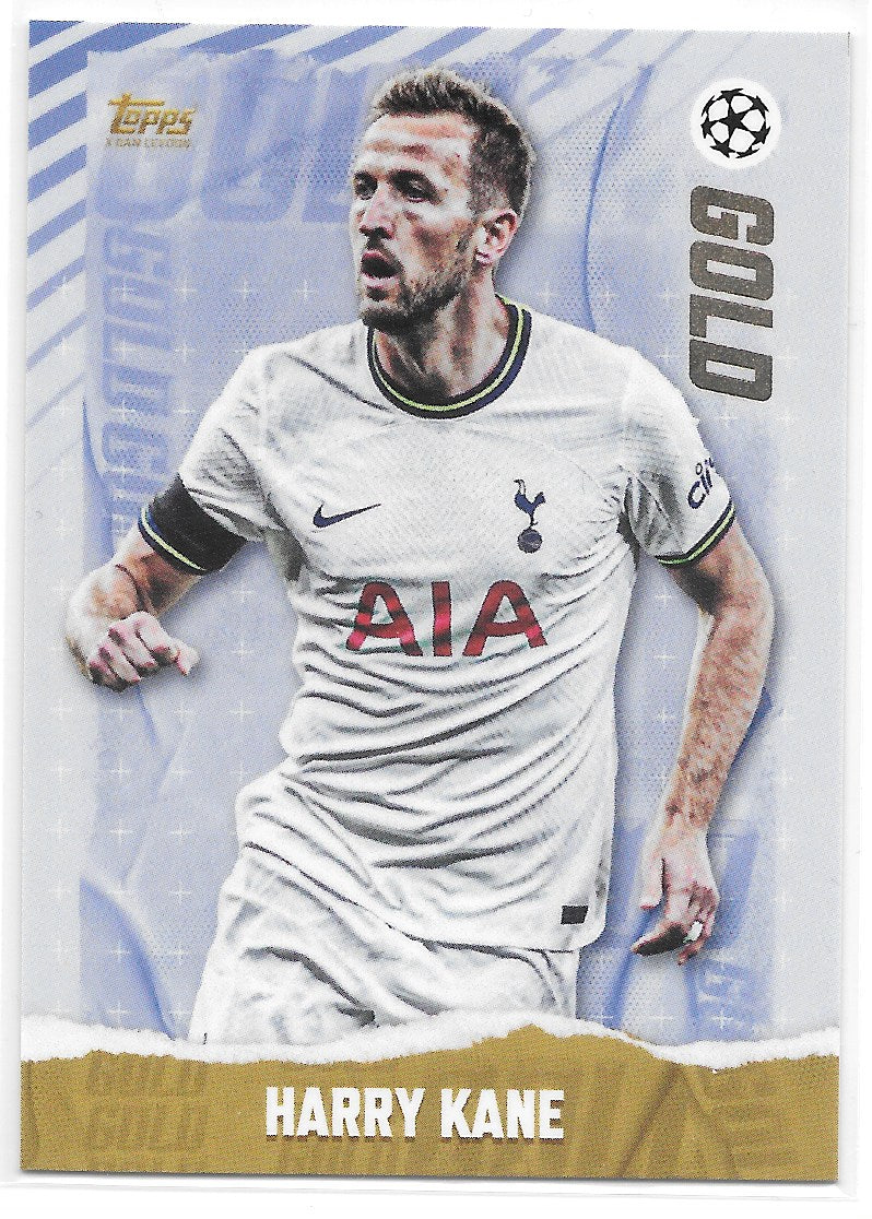 Harry Kane (Tottenham Hotspur) Gold Topps Gold x Dan Leydon UEFA 22-23