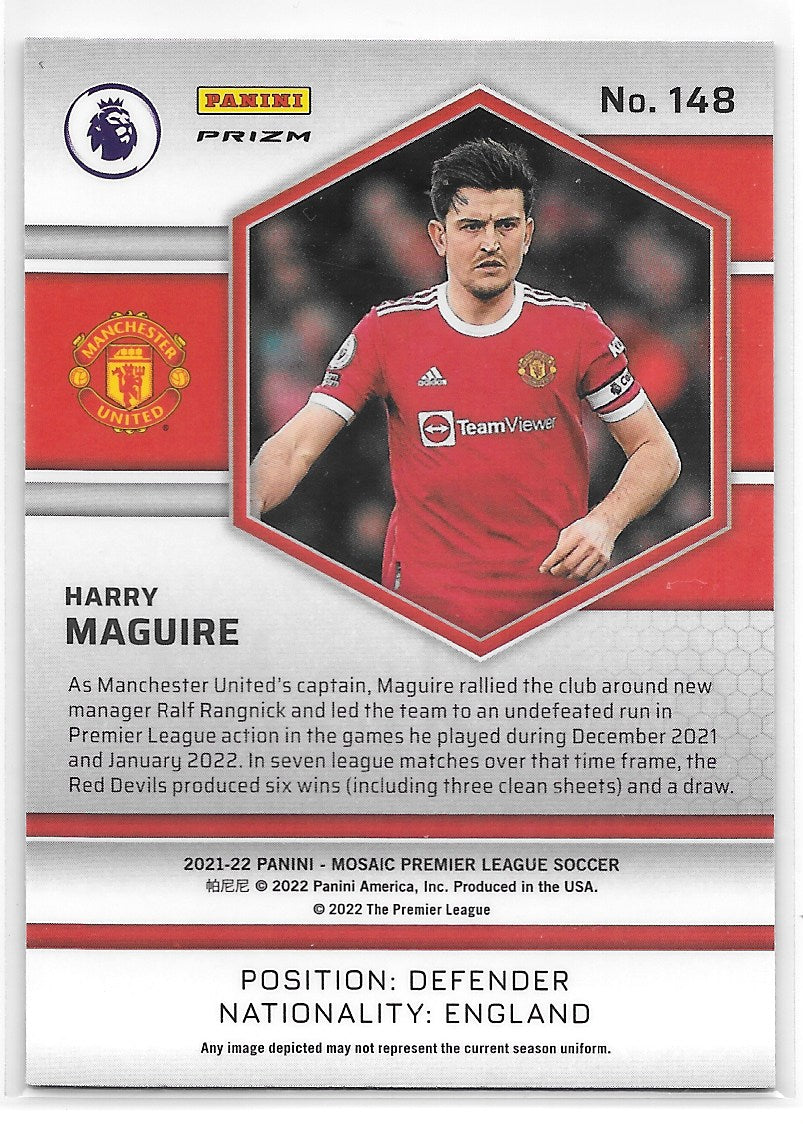 Harry Maguire (Manchester United) Mosaic Red Panini Mosaic Premier League 21-22