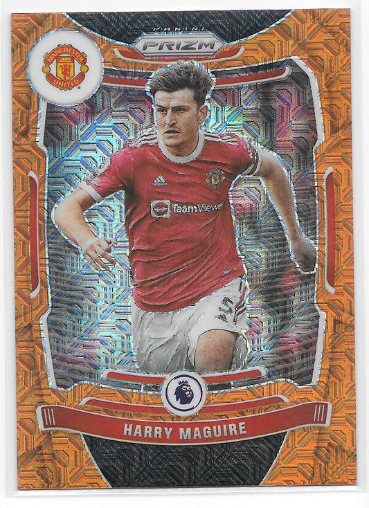 Harry Maguire (Manchester United) Orange Mojo Panini Prizm Premier League 21-22