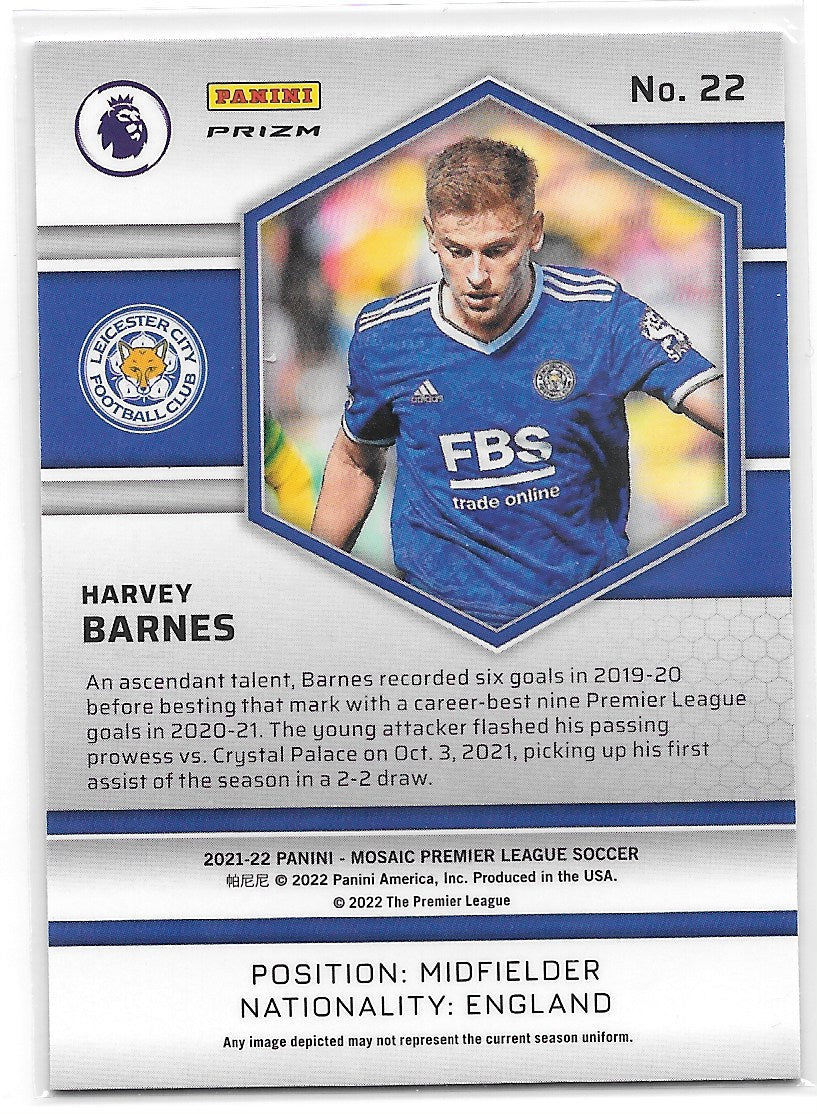 Harvey Barnes (Leicester City FC) Mosaic Panini Mosaic Premier League 21-22