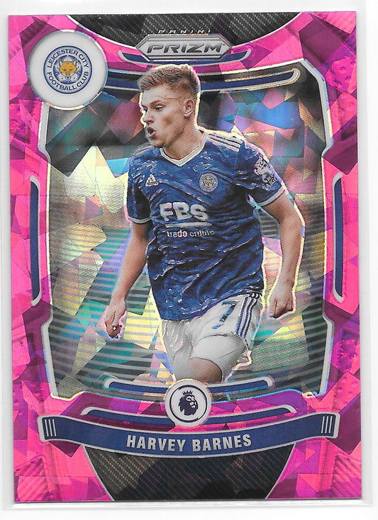 Harvey Barnes (Leicester City FC) Pink Ice Panini Prizm Premier League 21-22