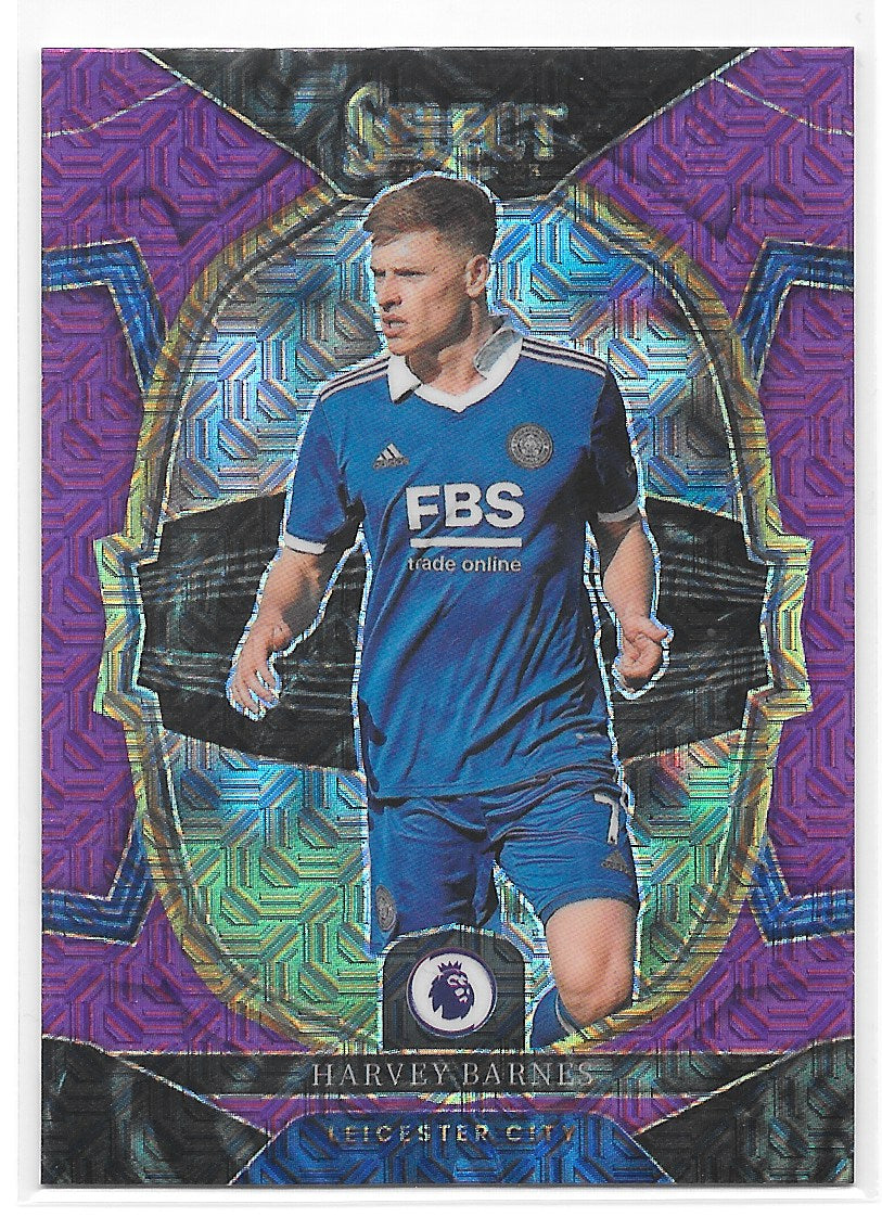 Harvey Barnes (Leicester City FC) Terrace Purple Mojo Panini Select Premier League 22-23